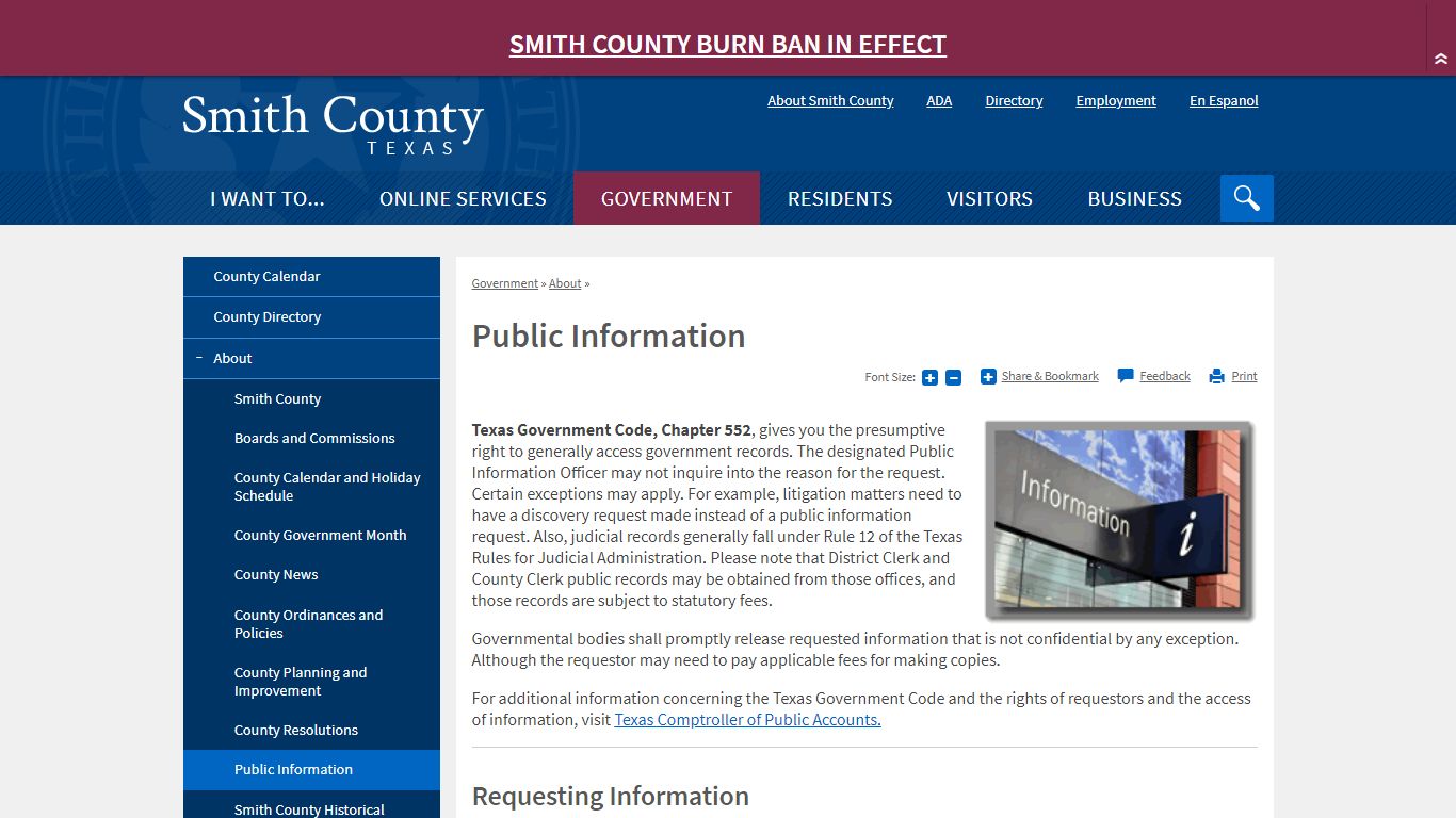 Public Information | Smith County, TX